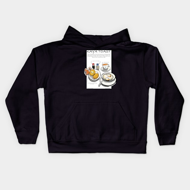 KAYA TOAST Kids Hoodie by X The Lazy Cat